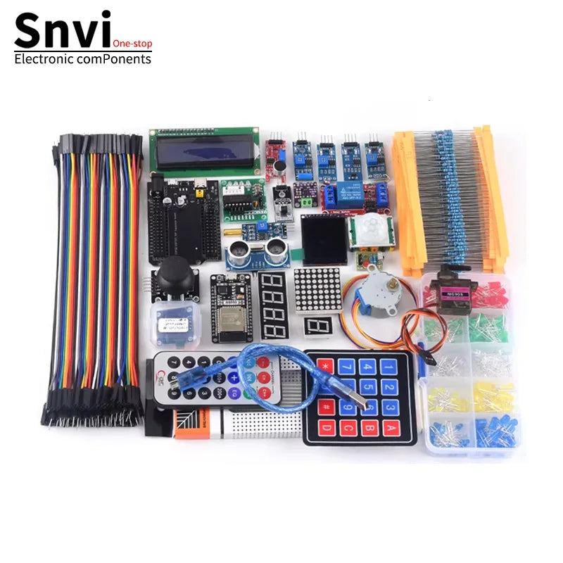 Snvi ESP32 Development Board Starter Kit ESP-32S WiFi Bluetooth IoT Learning Kit DIY Projects Basic Starter Kit for Arduino