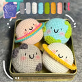 4pcs Planet Crochet Kit | Emotional Support Crochet And Knitting Kit | Crochet Kit with Step-by-Step Video Tutorials